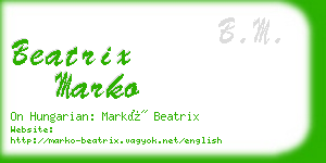 beatrix marko business card